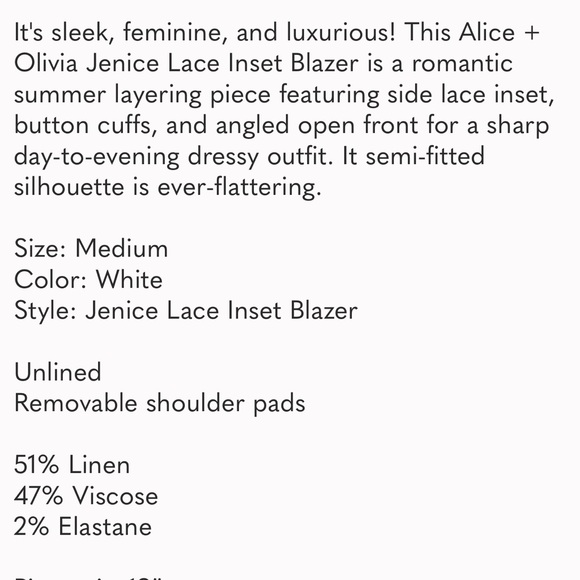 Alice + Olivia Jenice Lace Inset Blazer - Picture 13 of 14